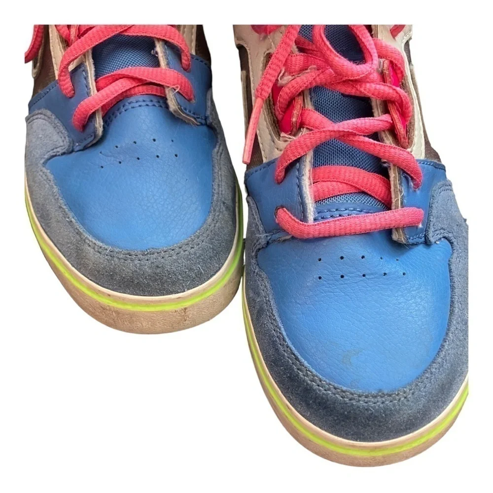 Nike Ruckus 2 High Grey Blue Fuchsia Skate Shoes 3Y